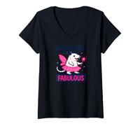 Donna Fabulous Possum Fairy Outfit Sassy, Sparkly, and Unbothered Maglietta con Collo a V