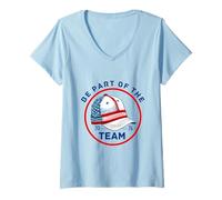 Donna Fai Parte del Design del Team di Baseball Maglietta con Collo a V