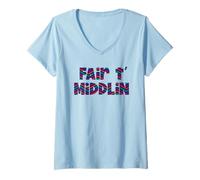 Donna Fair t' middlin dialetto gergale Nord dello Yorkshire Maglietta con Collo a V