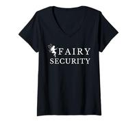 Donna Fairy Security - Costume di Halloween Facile per i Genitori Maglietta con Collo a V
