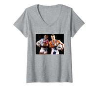 Donna Falco e Saraceno Gladiatori Anni '90 Aleks Georgijev Michael Lewis Maglietta con Collo a V