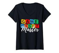 Donna Family Game Night Master Questo è Il Modo in Cui ospito Game Night Host Maglietta con Collo a V