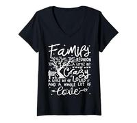 Donna Family Reunion 2025 Camicia Family Matching Reunion Party Maglietta con Collo a V