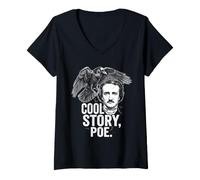 Donna Fantastica Storia Poe Maglietta con Collo a V