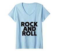 Donna Fantastiche Magliette con Musica Rock & Roll, Enjoy Rock & Roll Graphic Maglietta con Collo a V