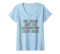 Donna Fantastico 3° Grado Last Day 2026 Sign My Autographs Year End Maglietta con Collo a V