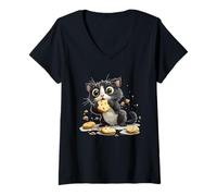 Donna Fantastico costume da biscotto per gli amanti degli animali domestici e degli snack Maglietta con Collo a V