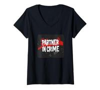 Donna Fantastico costume da partner in crimine per ragazzi e ragazze Maglietta con Collo a V