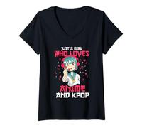 Donna Fantastico K-Pop e Anime Regalo Ragazza Fan K-Drama KPOP Maglietta con Collo a V