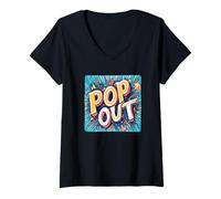 Donna Fantastico messaggio pop out per un look audace Maglietta con Collo a V