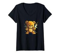 Donna Fantastico orsacchiotto elettrico con costume da tuono Maglietta con Collo a V