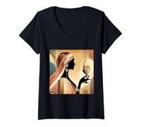 Donna Fantasy Striking Woman Profilo Maglietta con Collo a V