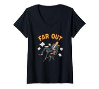 Donna Far And out Daydreaming Office Worker Motivazione Maglietta con Collo a V