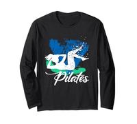 Donna, Fare, Bicicletta, Crunch, Posa, Sport, Fitness, Pilates Maglia a Manica