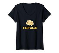 Donna Farfalle Pasta | Tagliatelle Italiane Maglietta con Collo a V