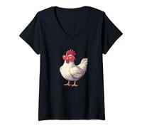 Donna Farm Chicken and Lovely occhiali da sole per ragazzi e ragazze Maglietta con Collo a V