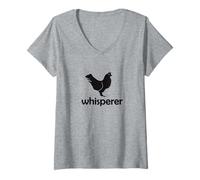Donna Farmyard Massive Cock T-shirt whis cazzo sussurro stampa Maglietta con Collo a V