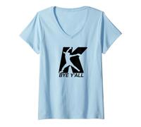 Donna Fastpitch Softball Brocca Strikeout K Bye Funny Saying Maglietta con Collo a V