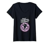 Donna Fatti di funghi e raggi di luna - Fairycore Art Maglietta con Collo a V