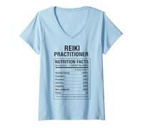 Donna Fatti divertenti del praticante di Reiki Maglietta con Collo a V