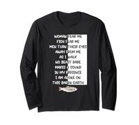 Donna Fear Me Fish Fear Me Gli uomini mi allontanano gli occhi Maglia a Manica
