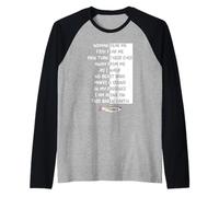 Donna Fear Me Fish Fear Me Gli uomini mi allontanano gli occhi Maglia con Maniche Raglan