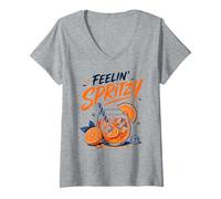 Donna Feelin' Spritzy - Bevanda Estiva Maglietta con Collo a V