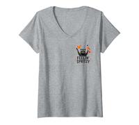 Donna Feelin' Spritzy - Divertente Racoon Maglietta con Collo a V