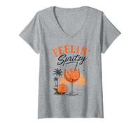 Donna Feelin' Spritzy - Vacanze estive Maglietta con Collo a V