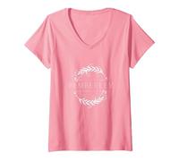 Donna Felpa Pemberley & Orgoglio e pregiudizio di Jane Austen Maglietta con Collo a V, Rosa, L