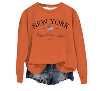 Donna Felpa Senza Cappuccio,Felpa Cappuccio per Donne Uomini Oversize Casual Elegante Blusa Maniche Lunghe Jogging Hoody Tops in Tinta Unita Vintage Y2k Abbigliamento All'aperto le mezze stagioni