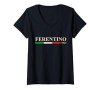 Donna Ferentino Italia Maglietta con Collo a V