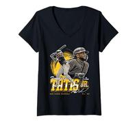 Donna Fernando Tatis Jr | Giocatori MLB San Diego| MLBFTA302N Maglietta con Collo a V