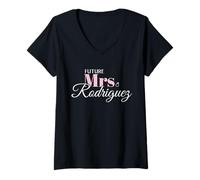 Donna Fidanzamento Carino Mrs Rodriguez Bachelorette Maglietta con Collo a V