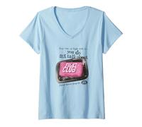Donna Fight Club 1st Rule Maglietta con Collo a V
