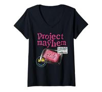 Donna Fight Club Project Mayhem Maglietta con Collo a V