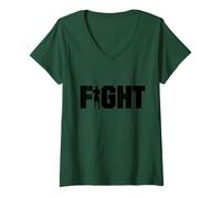 Donna Fight MMA BJJ Jiu Jitsu K1 Karate Maglietta con Collo a V