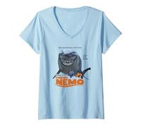 Donna Finding Nemo Fish Are Friends Not Food Maglietta con Collo a V