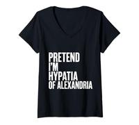 Donna Fingere Im Hypatia of Alexandria Maglietta con Collo a V
