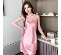 Donna Finta Seta Raso sotto-Abiti Sottoveste Chemise Cinturino Pigiama Canotta
