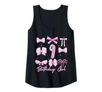 Donna Fiocchi Rosa per Il 9° Compleanno delle Ragazze con Fiocco Canotta