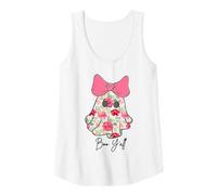 Donna Fiocco a Forma di Teschio Boo Y'All Ghost Pink Coquette per Halloween, Disponibile Tutto L'Anno Canotta