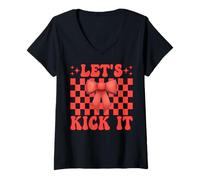 Donna Fiocco da civetta Let's Kick It Kickball Girl Maglietta con Collo a V