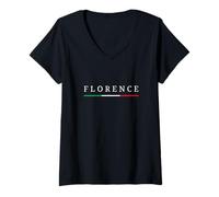 Donna Firenze Maglietta con Collo a V