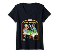 Donna First Alien Autopsy Sarcastic Retro Funny Adult Humor Maglietta con Collo a V