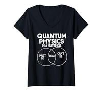 Donna Fisica Quantistica in poche parole Maglietta con Collo a V