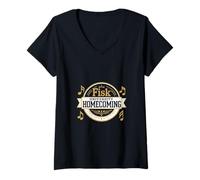 Donna Fisk Univ Homecoming 1866 Grafica Maglietta con Collo a V