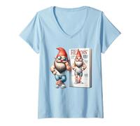 Donna Fitness Dad Body Building Gnome Graphic For Mom Fitness Maglietta con Collo a V
