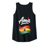 Donna Flag del Ghana AMA Ghana Nome Regalo di Compleanno Canotta