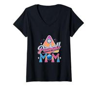 Donna Flipper mamma gioco retrò Maglietta con Collo a V